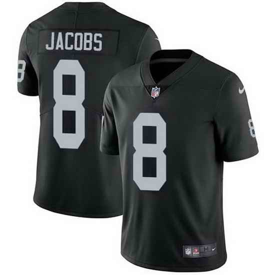 Nike Raiders 8 Josh Jacobs Black Team Color Men Stitched NFL Vapor Untouchable Limited Jersey